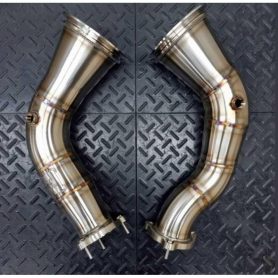 Redstar HJS HD 200CPSI 143mm Heat Shielded Downpipes - Audi B9 RS5 / RS4