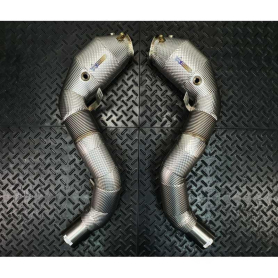 Redstar Catless Heat Shielded Downpipes - BMW X5 G05 / X6 G06 / X7 G07 M50ix