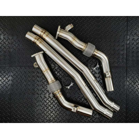 Redstar Stainless Steel Heat Shielded Front Resonator Delete - Audi RSQ8 / Bentley Bentayga / Lamborghini Urus / Porsche Cayenne