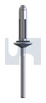 #64 RIVET DOME TRIFORM WITH WASHER PLAIN