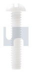1/4x 1/2 UNC ROUND SLOT MACHINE SCREW NYLON