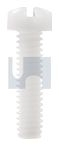 10-24x 1-1/2 UNC FILLISTER SLOT MACHINE SCREW B NYLON NATUR