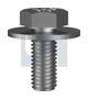 M10x25 SEMS HEX BOLT FLAT WASHER Z/P