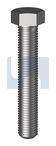 M12-1.25x35 METRIC FINE HEX SET SCREW Z/P