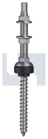 M8x150 NW21 SOLAR SCREW KIT DUAL THRD 304 STAINLESS