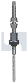 8/M10x250 RWA22 SOLAR SCREW KIT DUAL THD 304 STAINLESS