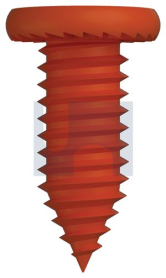 M6.2-25x16 SERRATED FLAT FRAMING SCREW E-COAT VIBRANT ORANGE