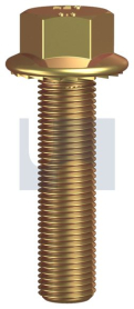 M12-1.25x40 METRIC FINE SERRATED FLANGED H ZINC YELLOW PASSI