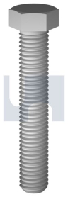 M10x50 HEX SET SCREW ZINC FLAKE SILVER