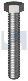 M10x45 HEX SET SCREW HOT DIP GALVANISED