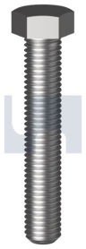 M20x200 HEX SET SCREW ZINC PLATED