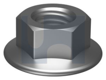 M8 HEX FLANGE NUT AF12 [NO SERR] HOT DIP GALVANISED