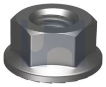 M3 SERRATED HEX FLANGE NUT ZINC PLATED