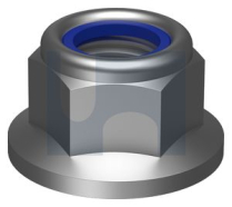 M6 HEX FLANGE NYLOC NUT [NO SERR] ZINC PLATED