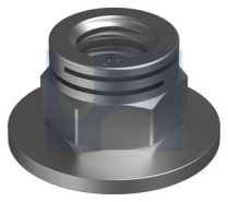 M12 ERM DUAL SLOT SELF LOCK N/WASH ZINC & TOP COAT