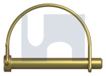 6mmx45 SHAFT LOCKING PIN D TYPE ZINC YELLOW PASSIVATE