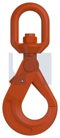 8mm SAFETY HOOK WITH SWIVEL POWDER COAT