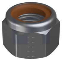 M5 HUP NYLOC HEX NUT BROWN RING 304 STAINLESS