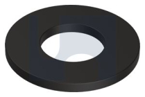 M5x10.0x1.0 FLAT RND WASHER ZINC BLACK PASSIVATE