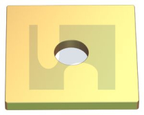 M10x50x3 XBOLT SQUARE WASHER ZINC YELLOW PASSIVATE