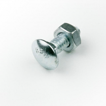 1/4x1 BSW Z/P Cup Hd Bolt & Nut-200