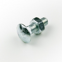 5/16x1 BSW Z/P Cup Hd Bolt & Nut-200