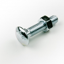 3/8x1.1/2 BSW Z/P Cup Hd Bolt & Nut-200
