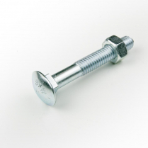 3/8x2 BSW Z/P Cup Hd Bolt & Nut-100