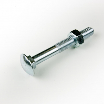 1/2x4 BSW Z/P Cup Hd Bolt & Nut-100