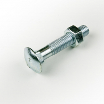 M08x50 CL4.6 Z/P Cup Hd Bolt & Nut-150