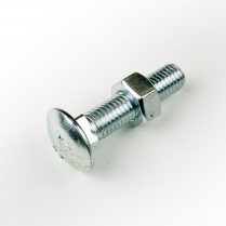 M10x45 CL4.6 Z/P Cup Hd Bolt & Nut-150