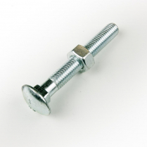 M10x75 CL4.6 Z/P Cup Hd Bolt & Nut-100