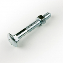 M12x90 CL4.6 Z/P Cup Hd Bolt & Nut-100