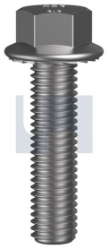 M6x10 Cl8.8 Z/P Flange Serrated Hex Bolt