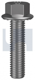 M6x40 Cl8.8 Z/P Flange Serrated Hex Bolt-100