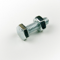 1/4x3/4 BSW Z/P Hex Bolt & Nut-200