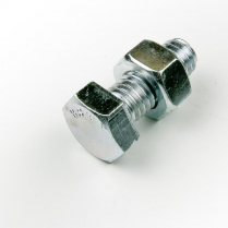 1/2x1 BSW Z/P Hex Bolt & Nut-100