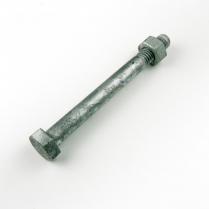 1/2x5 BSW Gal Hex Bolt & Nut-50