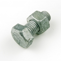 5/8x1.1/2 BSW Gal Hex Bolt & Nut-100