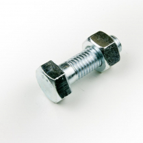 5/8x2 BSW Z/P Hex Bolt & Nut-100