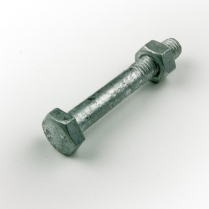 M08x60 CL4.6 Gal Hex Bolt & Nut-150