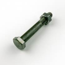 M10x75 CL4.6 Blk Hex Bolt & Nut-75