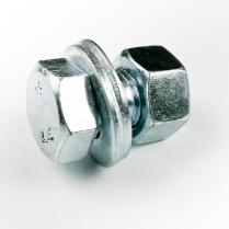 M16x30 CL4.6 Z/P Purlin Bolt&Nut&2Washer Assy-160
