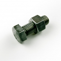 M16x40 CL4.6 Blk Hex Bolt & Nut-100