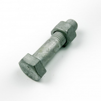 M20x100 CL4.6 Gal Hex Bolt & Nut-30