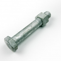 M20x110 CL4.6 Gal Hex Bolt & Nut-30