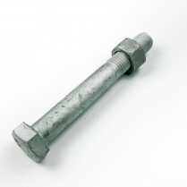 M20x160 CL4.6 Gal Hex Bolt & Nut-25