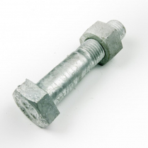 M30x130 CL4.6 Gal Hex Bolt & Nut-15