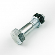 M24x100 CL8.8 Z/P Hex Bolt & Nut-5
