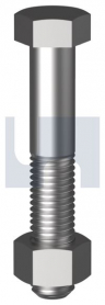 M30x280 Cl8.8 Blk Hex Bolt & Nut